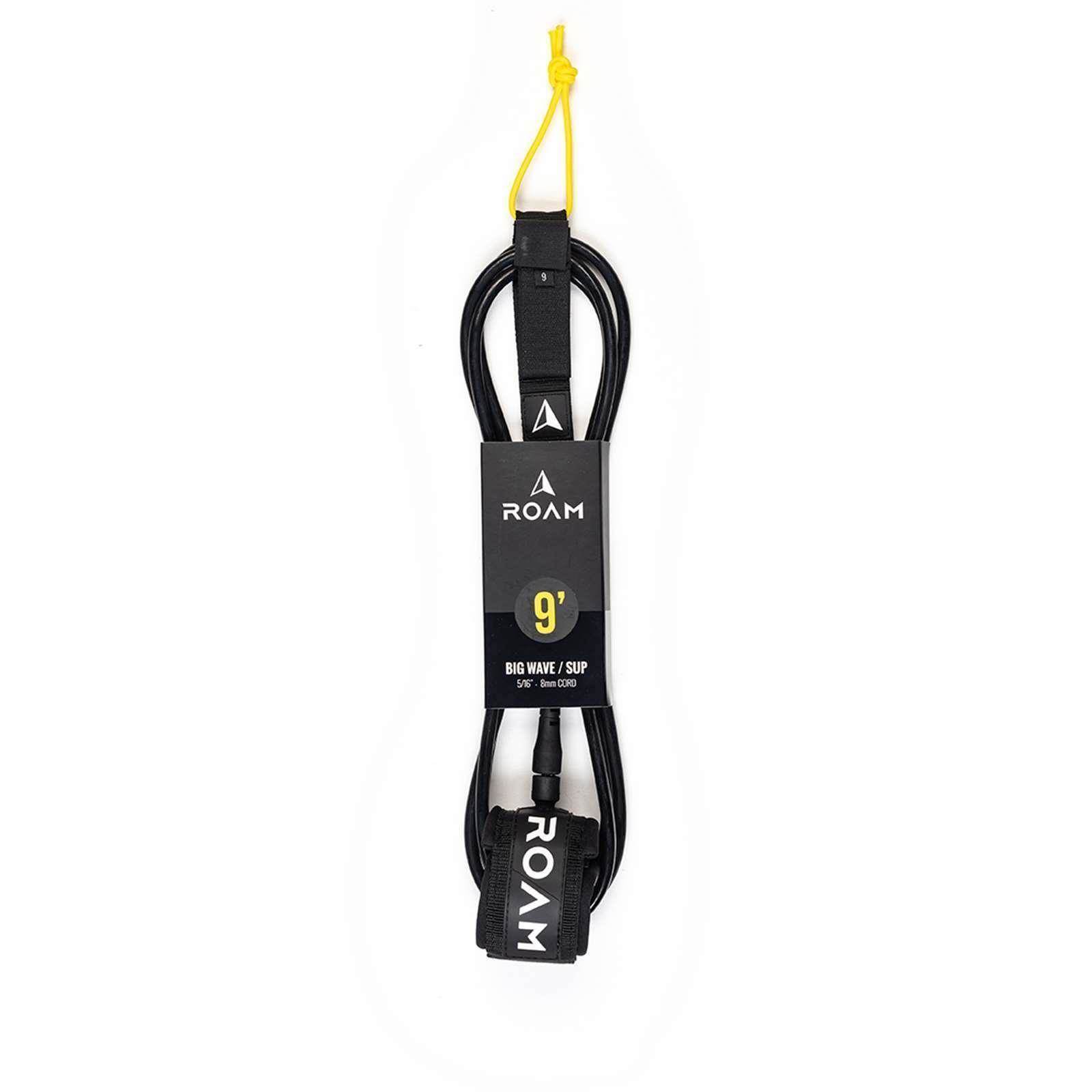 ROAM Surfboard Leash Big Wave SUP 9.0 8mm Black