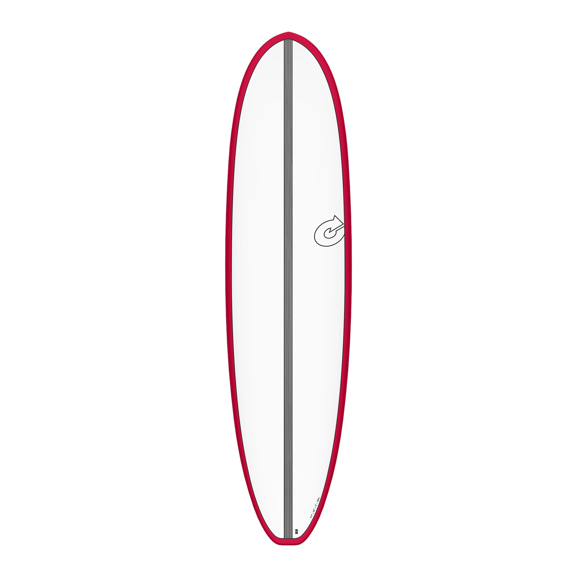 Surfboard TORQ Epoxy TET CS 7.4 V+ Fun Carbon Rot