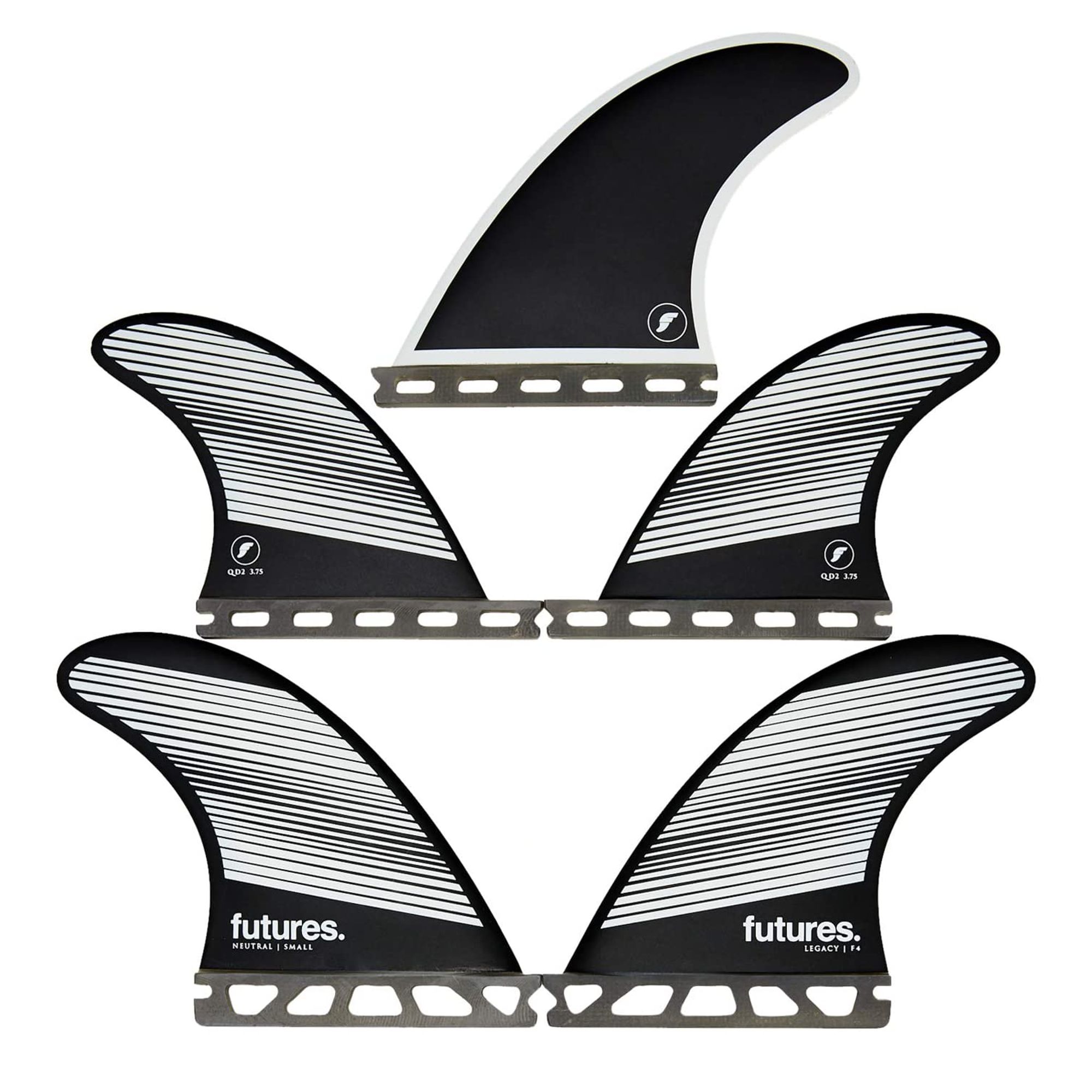 FUTURES Fins Quad Thruster 5 Set F4 Legacy - www.boardclub.se