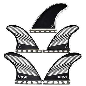 FUTURES  Fins Quad Thruster 5 Fin Set F6 Legacy