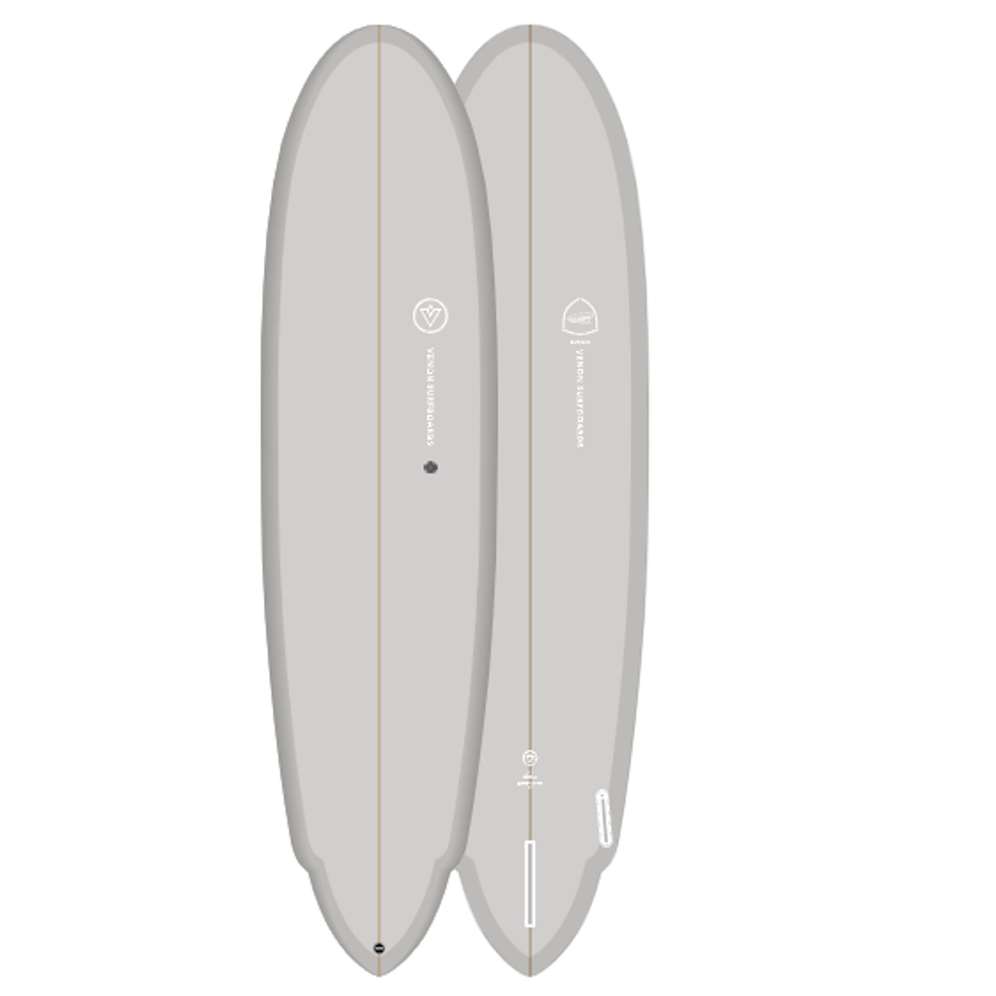 Surfboard VENON 8.0 Zeppelin Cool Grey