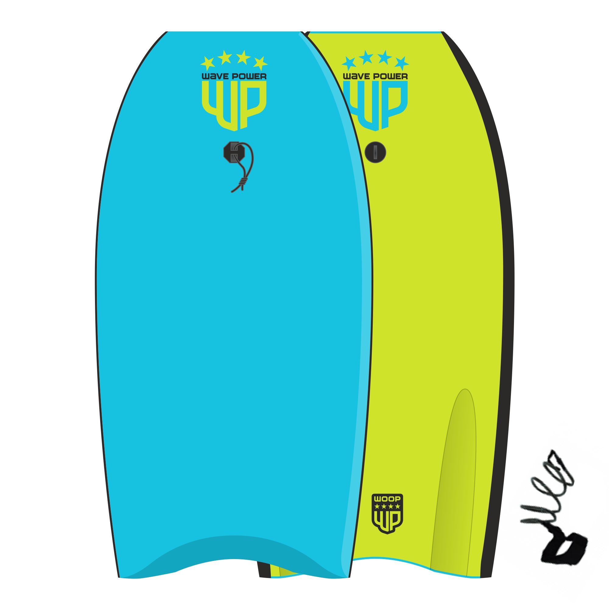 Wave Power Bodyboard Woop 42 Blue Teal