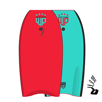 Wave Power Bodyboard Woop 37 Red Teal