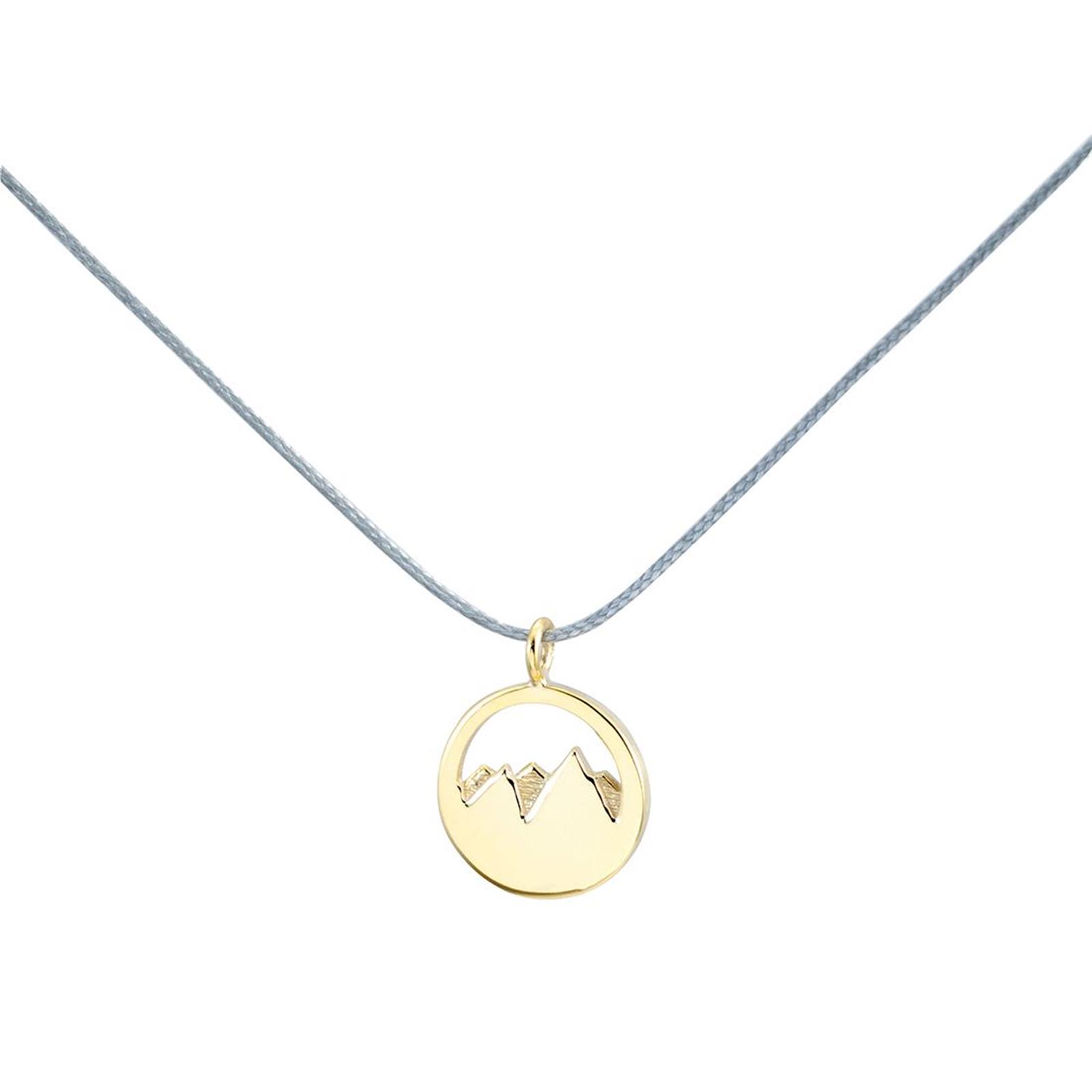 Silver+Surf Jewellery mountain 3D Gr S gold plated