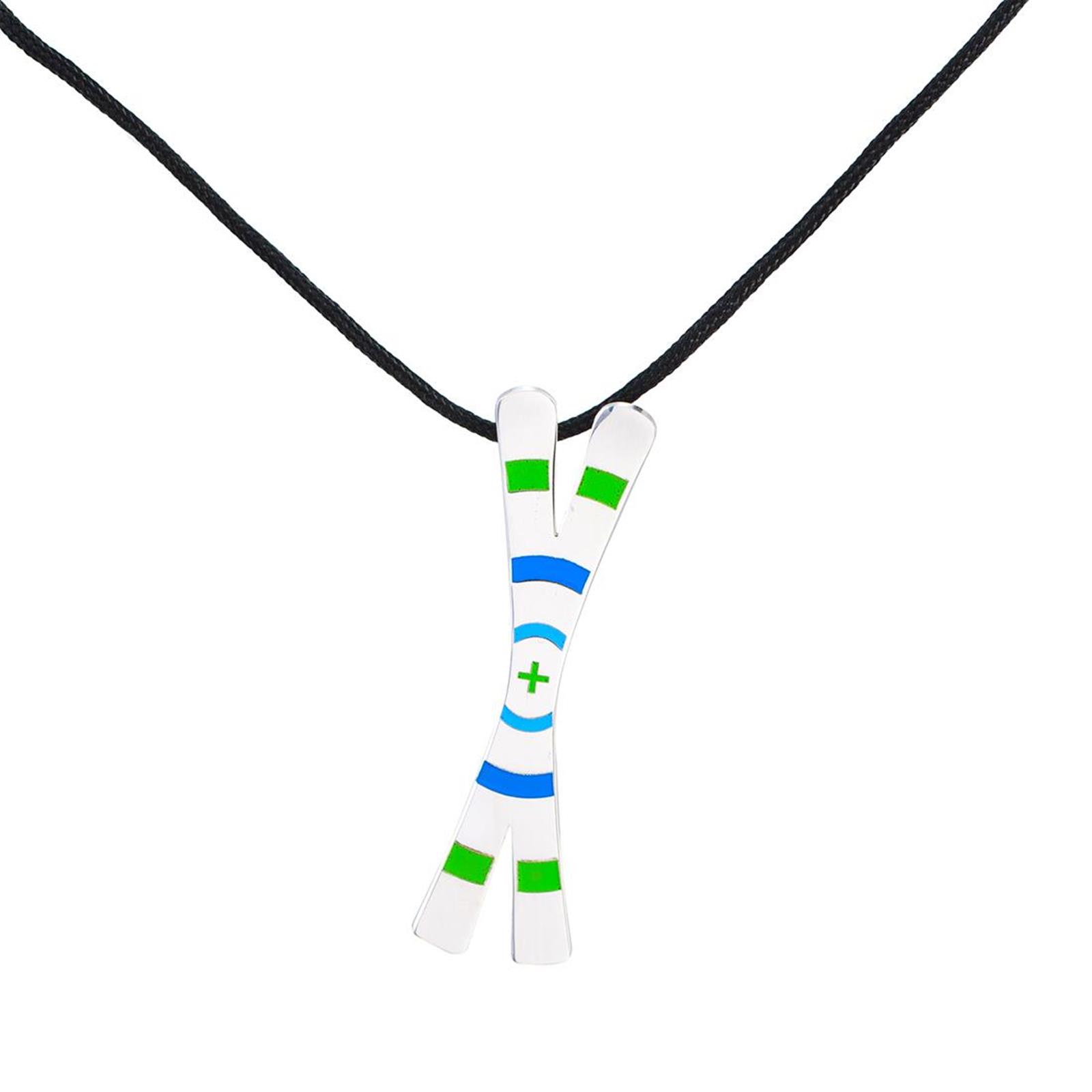 Silver+Surf necklace Ski L Cross Circle - 5