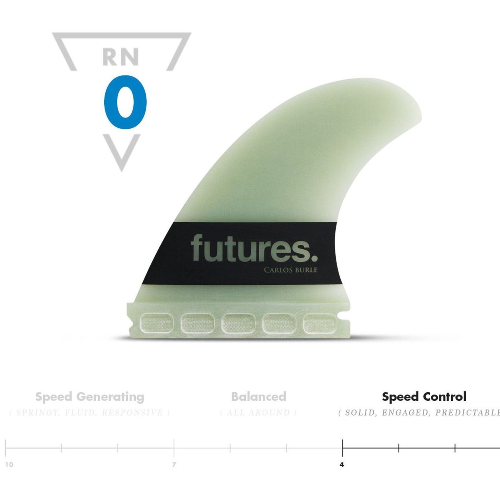 FUTURES Big Wave Thruster Fin Set Carlos Burle G10 - 2