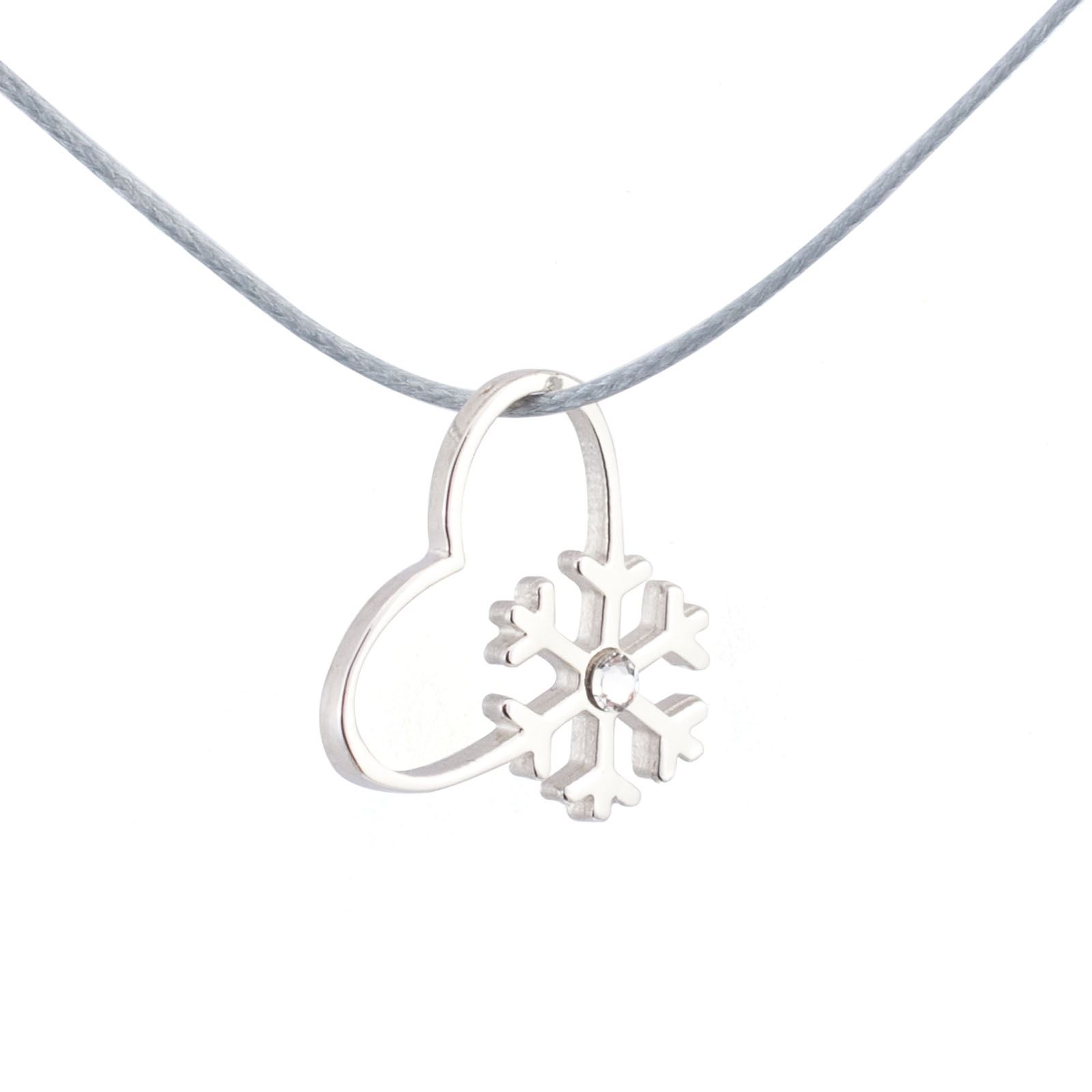 Silver+Surf Jewellery snowflake love Gr S Crystal