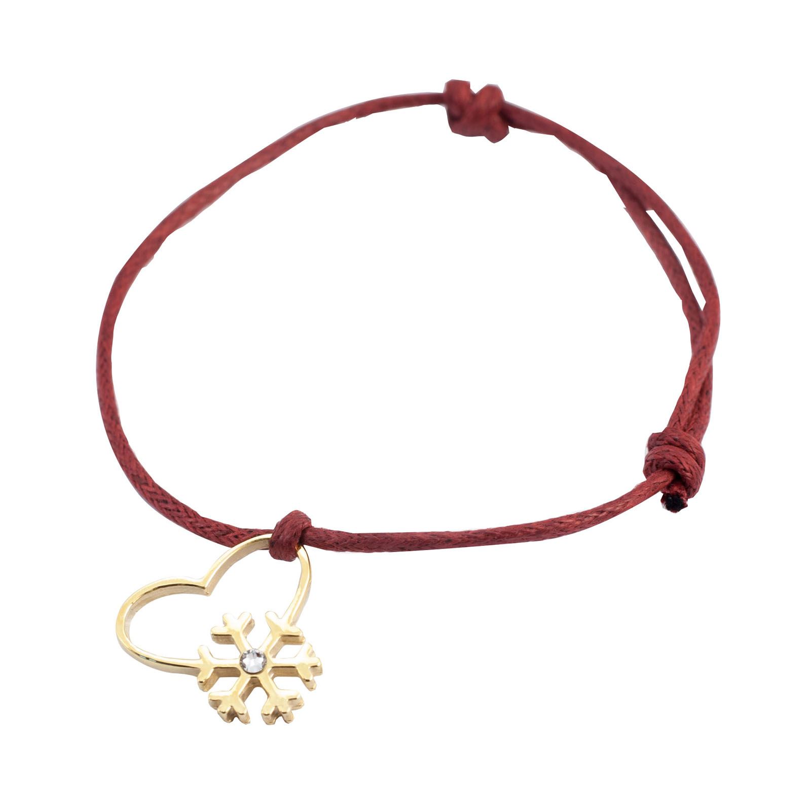 Silver+Surf Jewellery snow love crystal S gold
