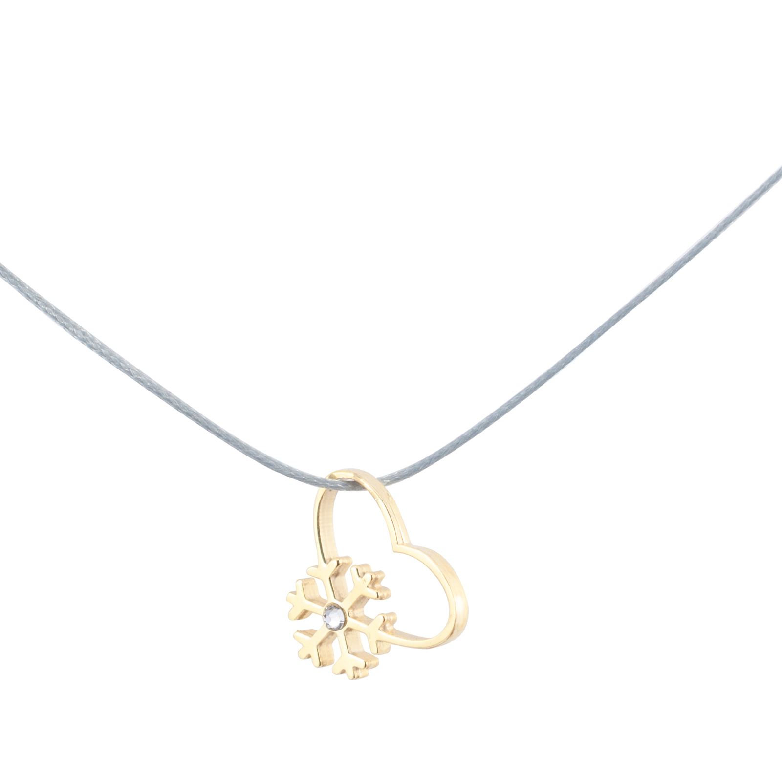 Silver+Surf Jewellery snow love crystal S gold - 3