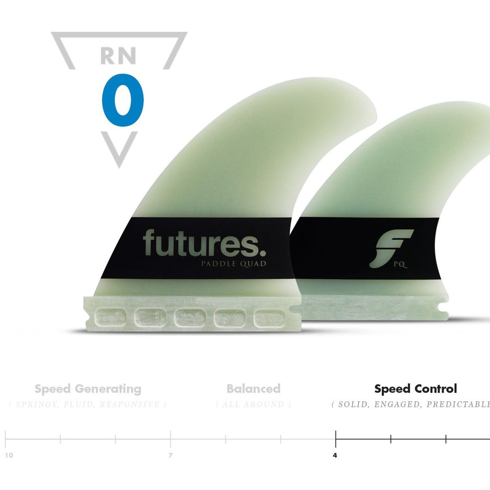 FUTURES Big Wave Quad Fin Set Paddle Gun G10 - 2