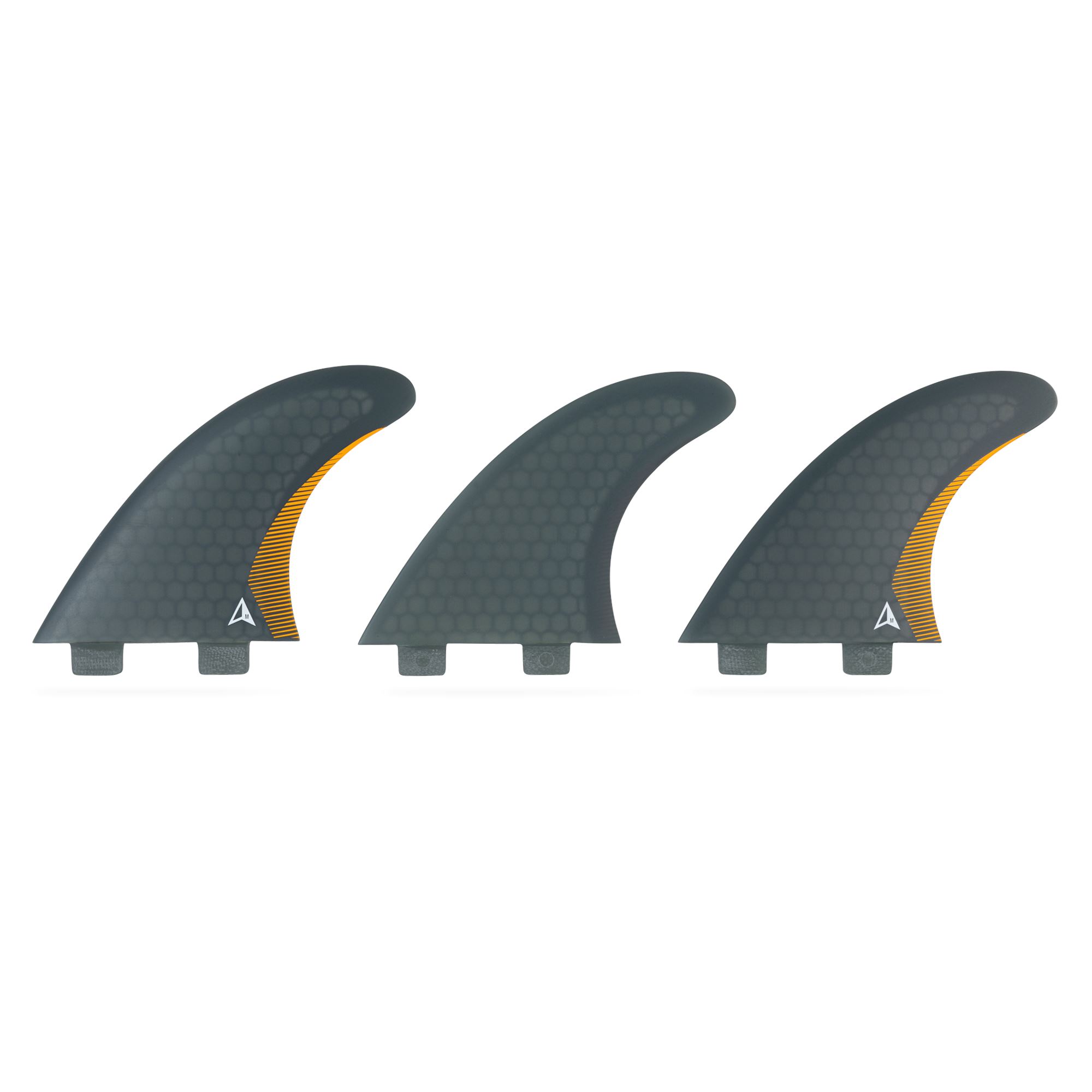 Roam Thruster Fin Set Performer Med two tab Smoke