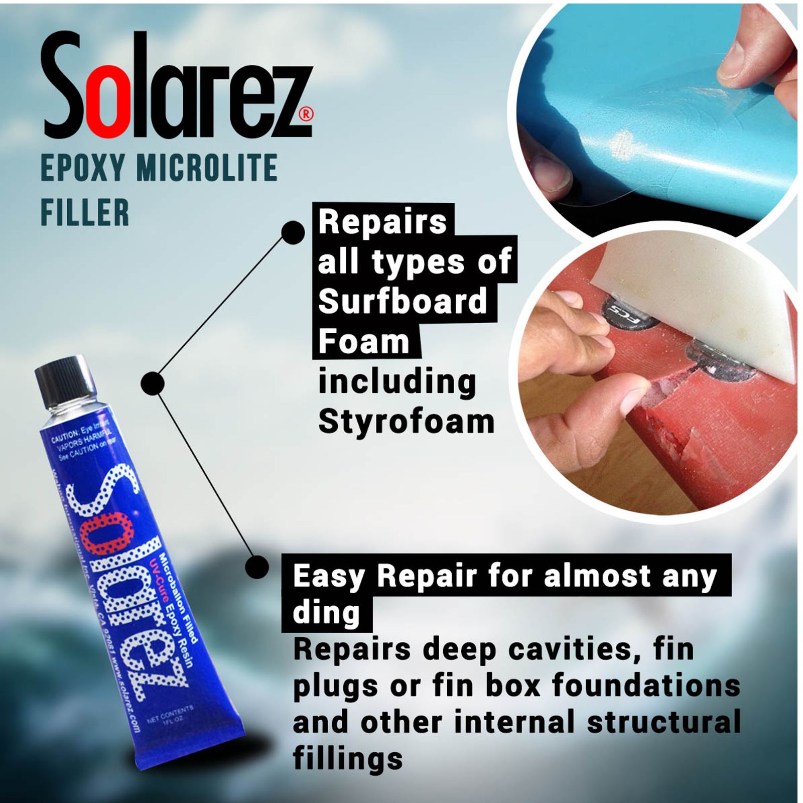 SOLAREZ Microlite Epoxy UV Reparatur Filler 29g - 3