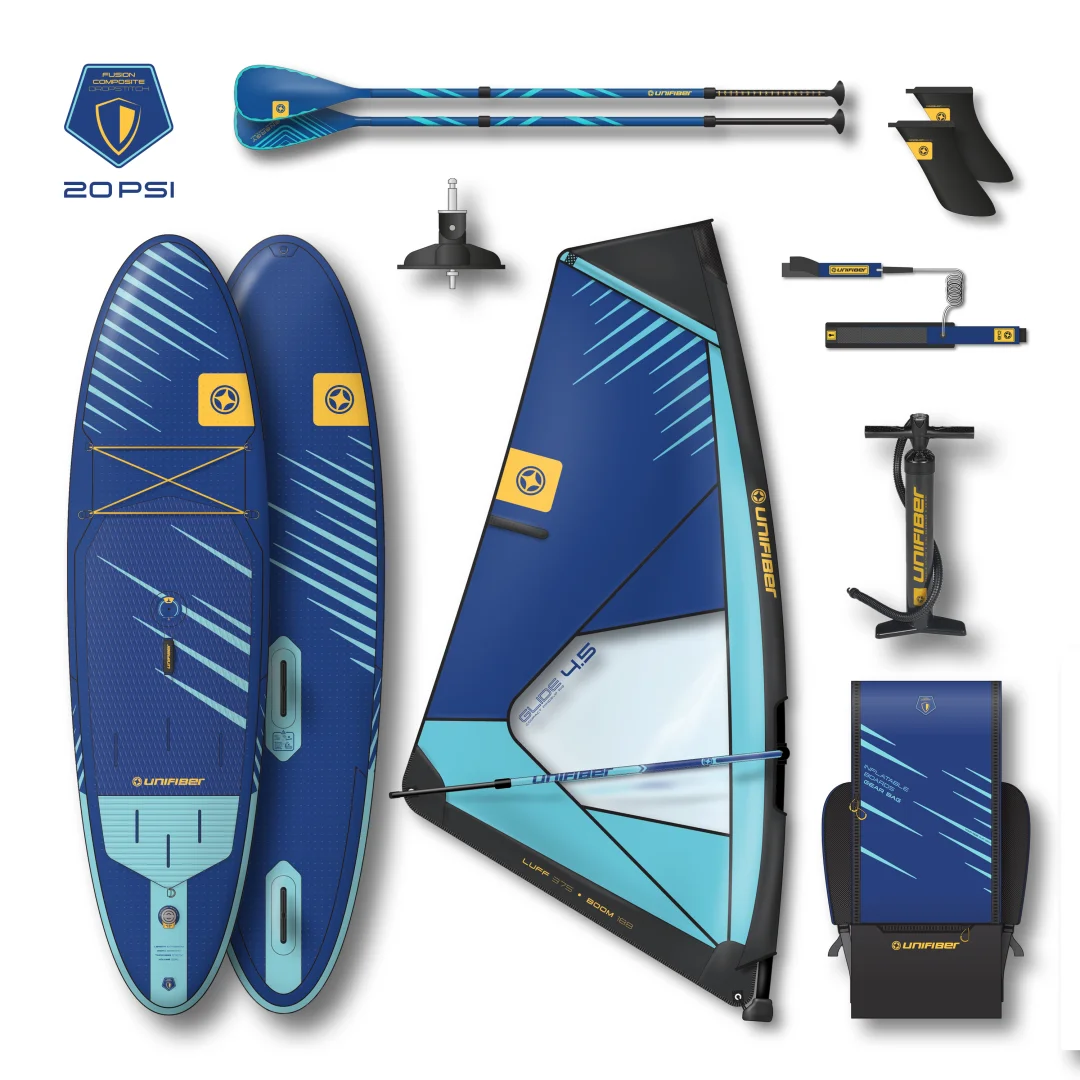 Unifiber Oxygen iWindSup (FCD) 10'7" & Glide 1.5 Rig Paddle Leash