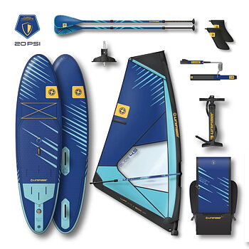 Unifiber Oxygen iWindSup (FCD) 10'7" & Glide 3.5 Rig Paddle Leash