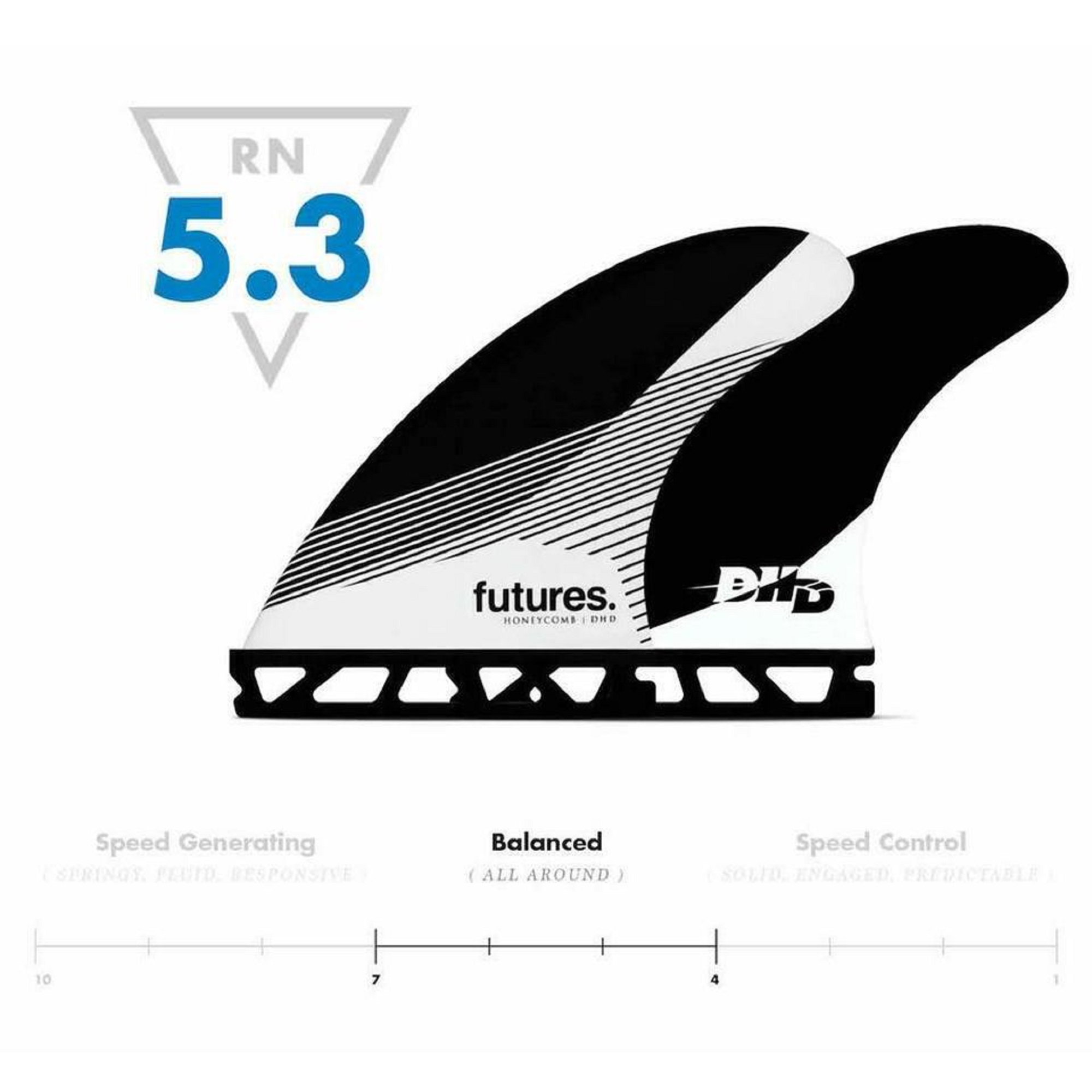FUTURES Thruster Fin Set DHD Honeycomb Medium - 2