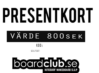 PRESENTKORT 800sek