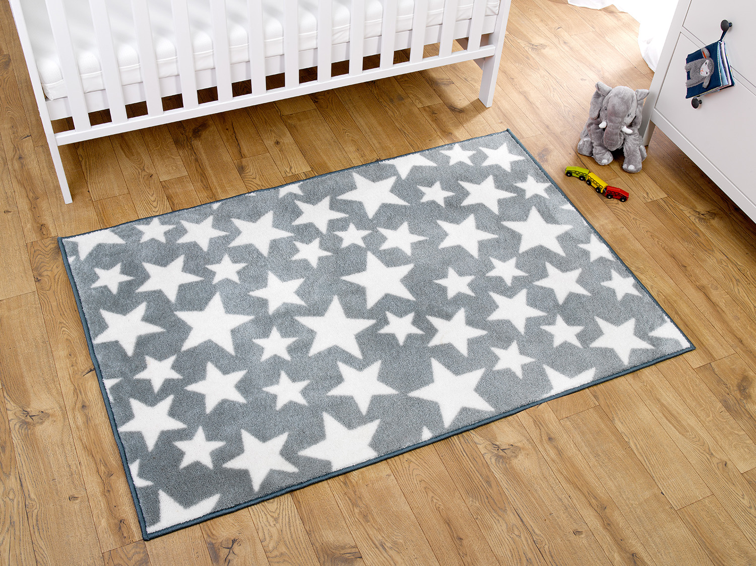 grey nursery rug