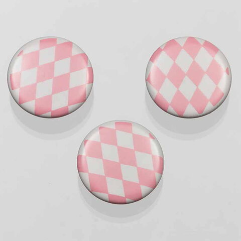 Harlequin Rosa ljus slät tryckknapp