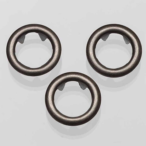 Gunmetal pläterad Ring tryckknapp
