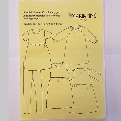 Mönster stl 90-140 Klänningar och tights