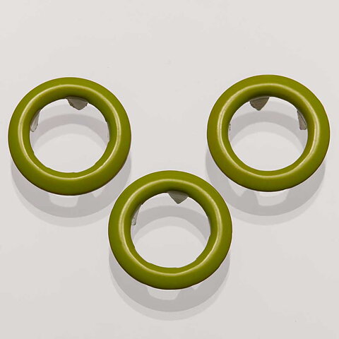 Grön Lime Ring tryckknapp