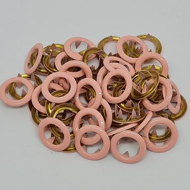 Rosa Korall Ring tryckknapp