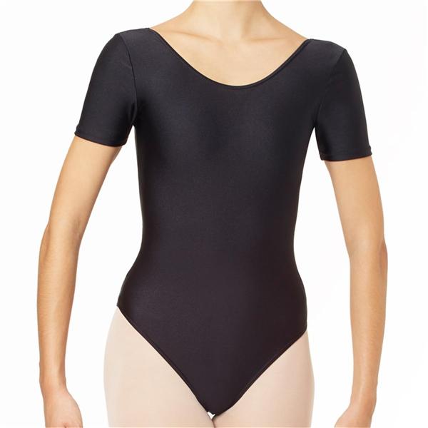 Gymnastikdräkt kort ärm, lycra, i tre olika färger