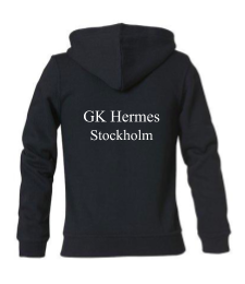Ziphoodie svart med röda snören, GK Hermes, Junior-/Seniormodell - 2
