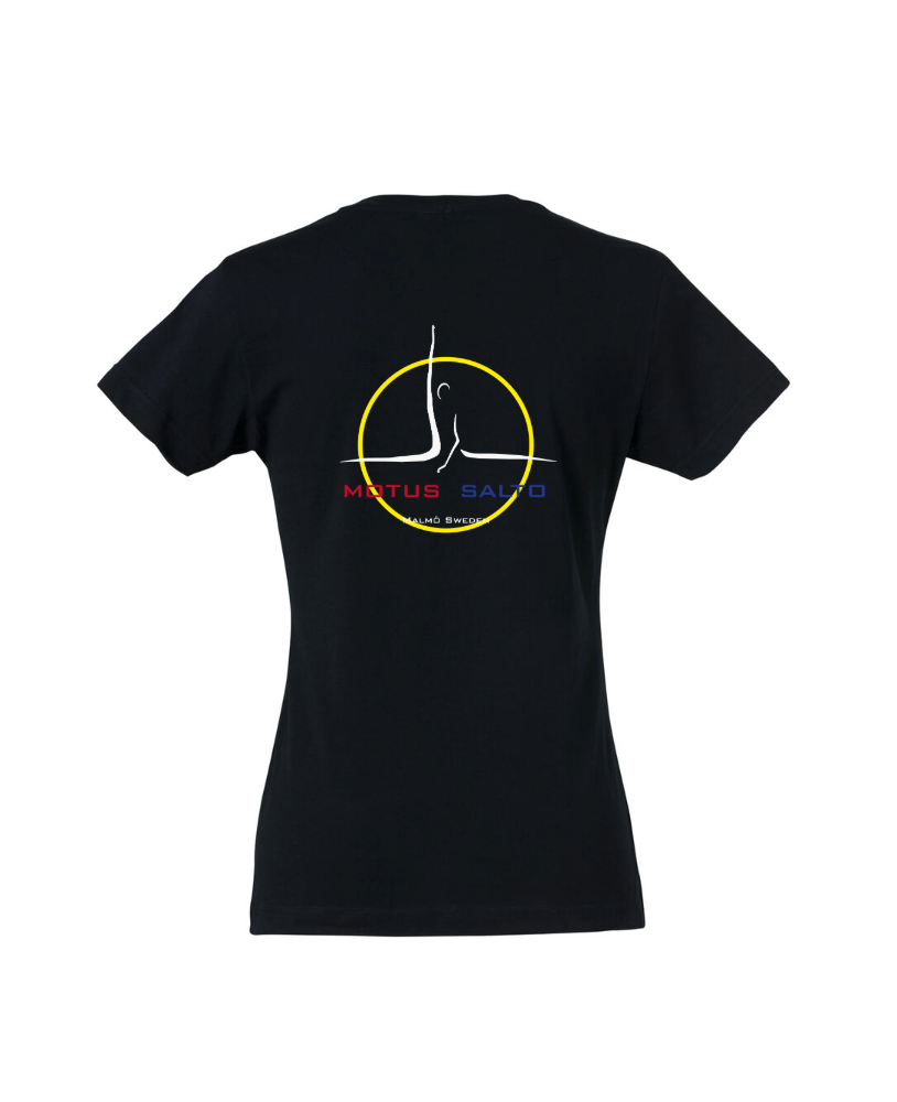 T-shirt i bomull, svart, Dam, GK Motus Salto - 2