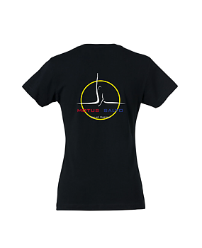 T-shirt i bomull, svart, Dam, GK Motus Salto