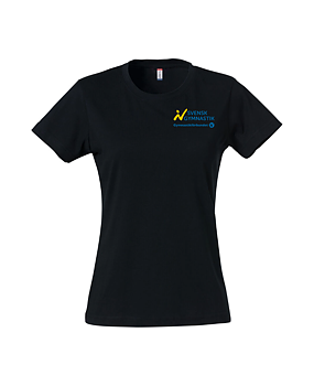 T-shirt i bomull, svart, Dam, GK Motus Salto