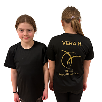 Basic Active-T-shirt med namn i guld för Värmdö Gymnastikakademi, SR