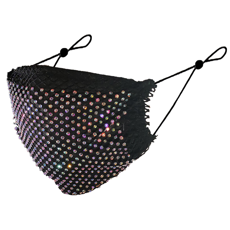Ansiktsmask med Rhinestones, 1-pack
