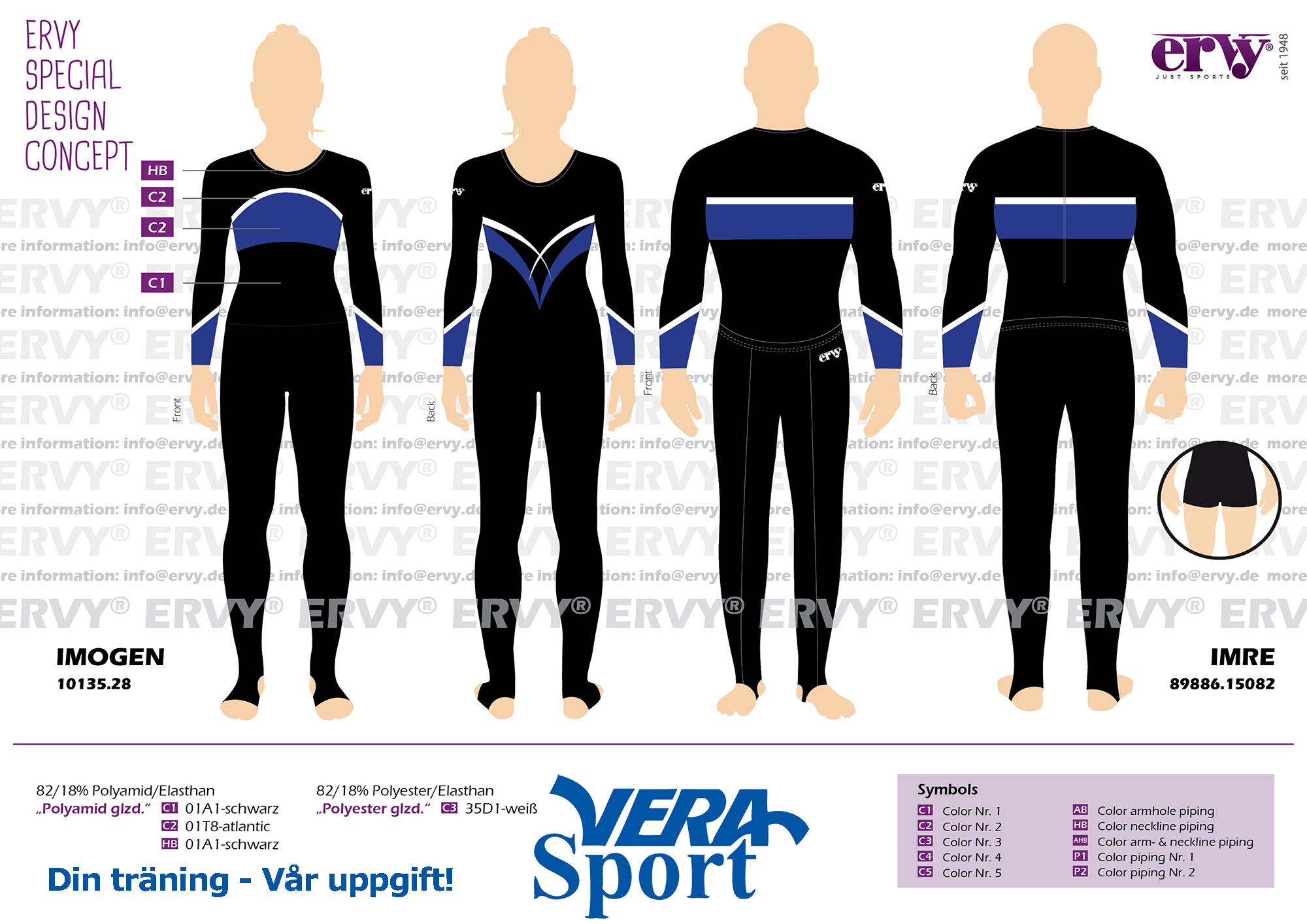 Imogen och Imre heldräkt/ catsuit