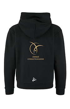 Svart ziphoodie för Värmdö Gymnastikakademi, juniormodell