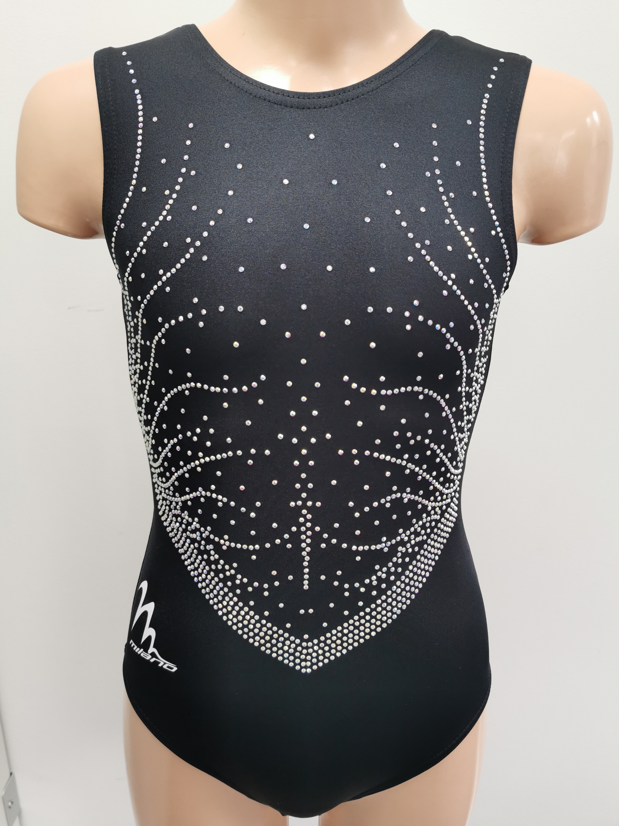 Gymnastikdräkt i lycra med diamanter, fyra olika färger - 2