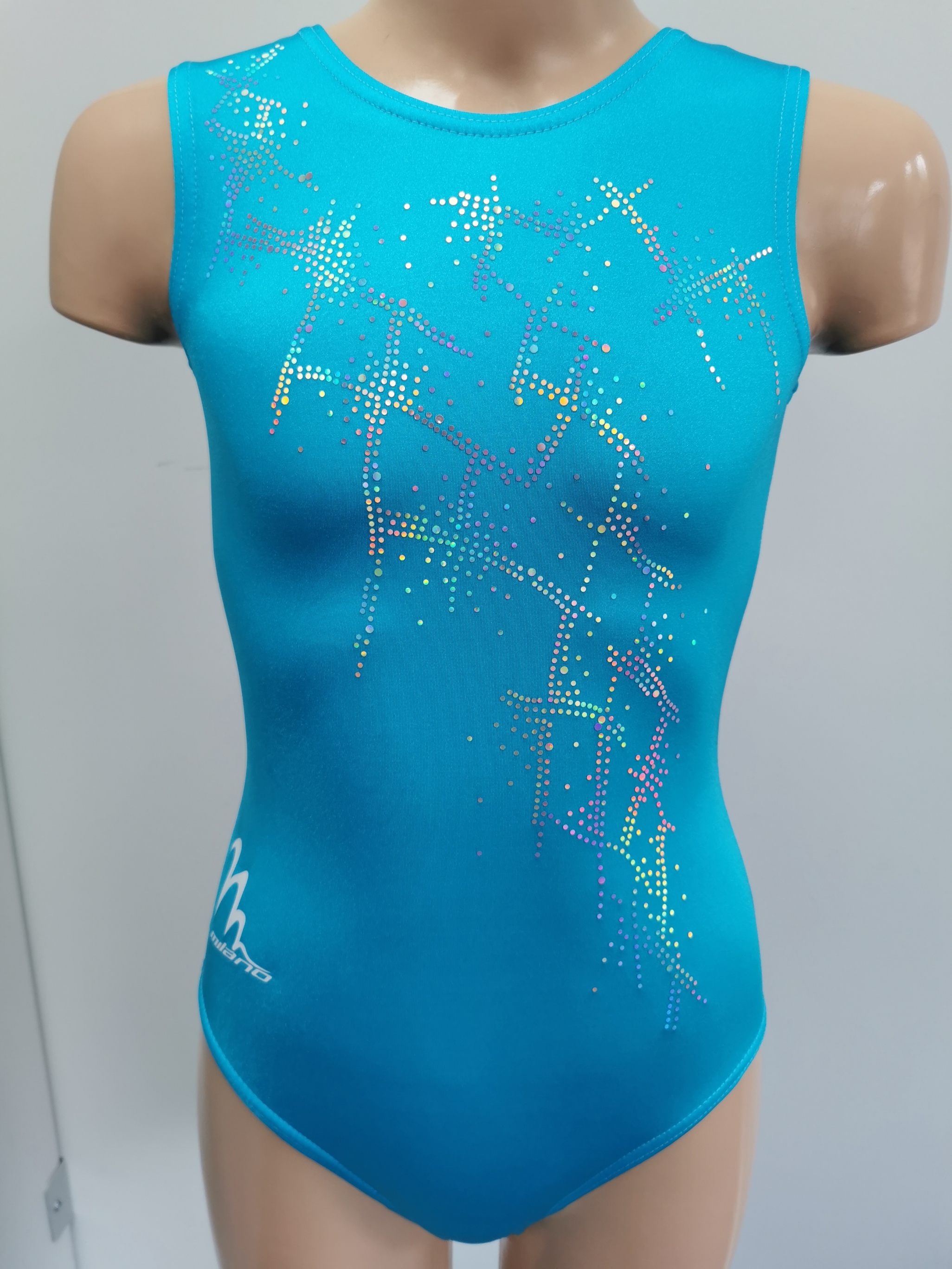 Gymnastikdräkt i lycra med paljetter, fyra olika färger - 4