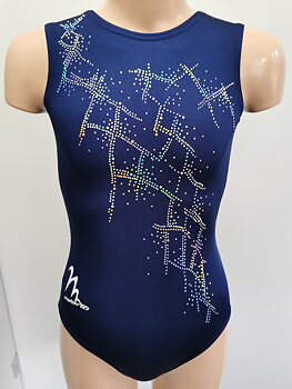 Gymnastikdräkt i lycra med paljetter, fyra olika färger