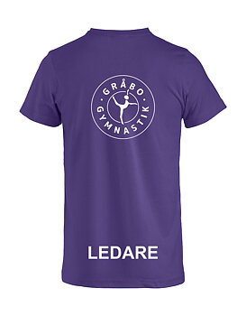 Basic Tee i lila bomull, i seniormodell Gråbo Gymnastik
