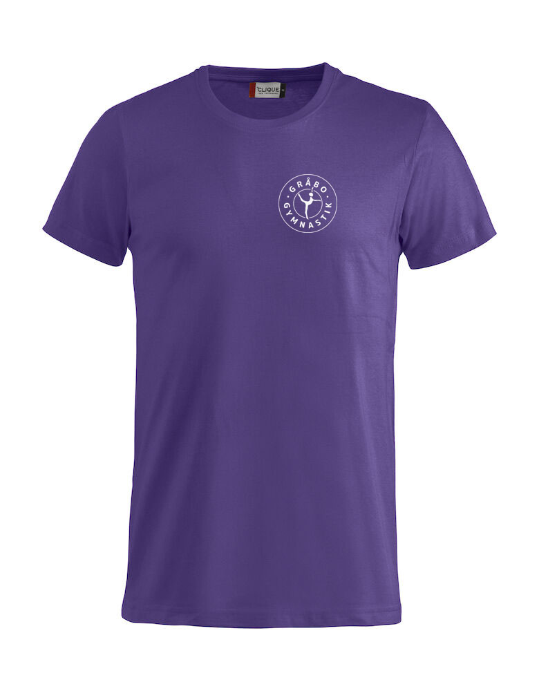 Basic Tee i lila bomull, i seniormodell Gråbo Gymnastik