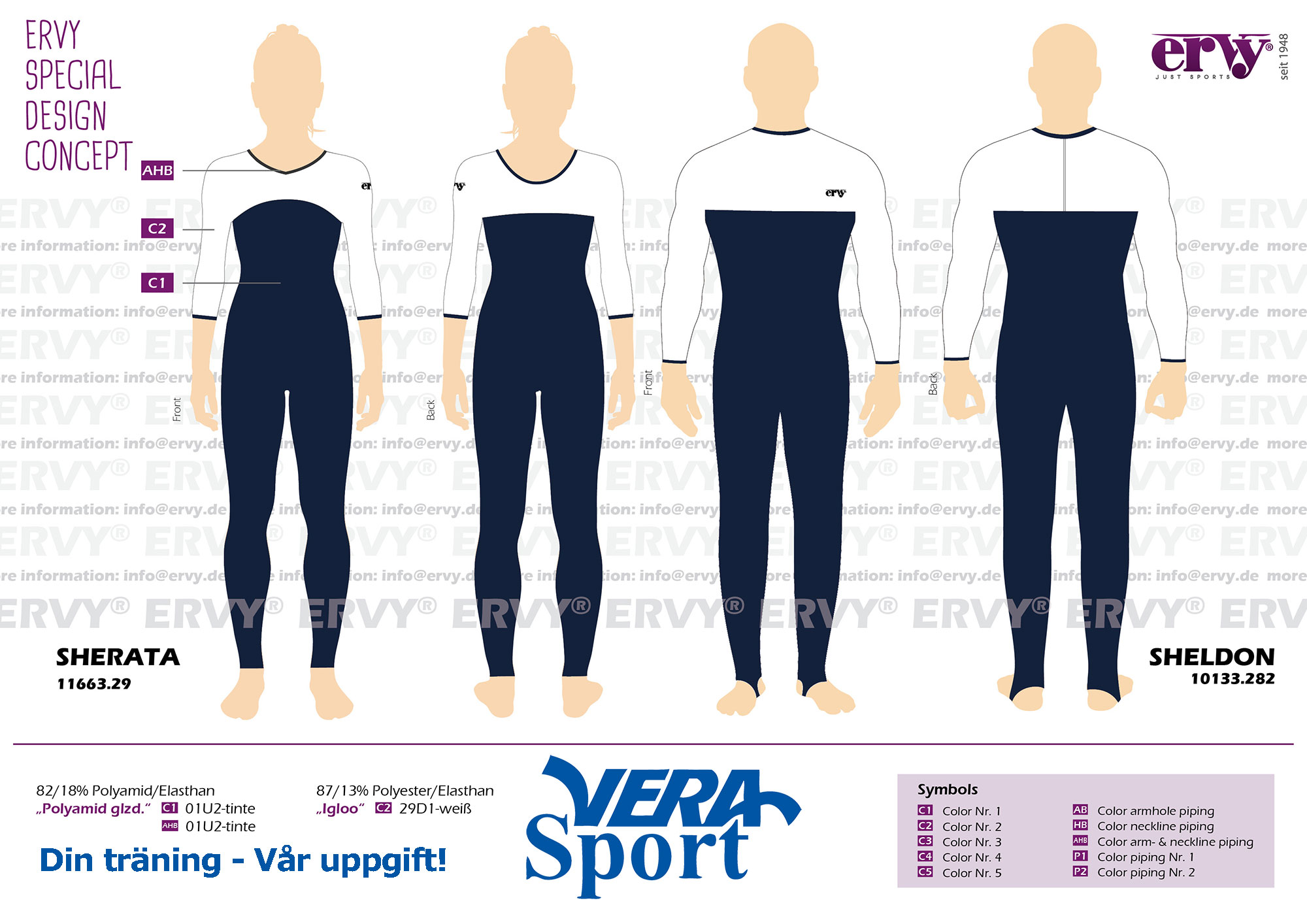 Sherata och Sheldon heldräkt/ catsuit