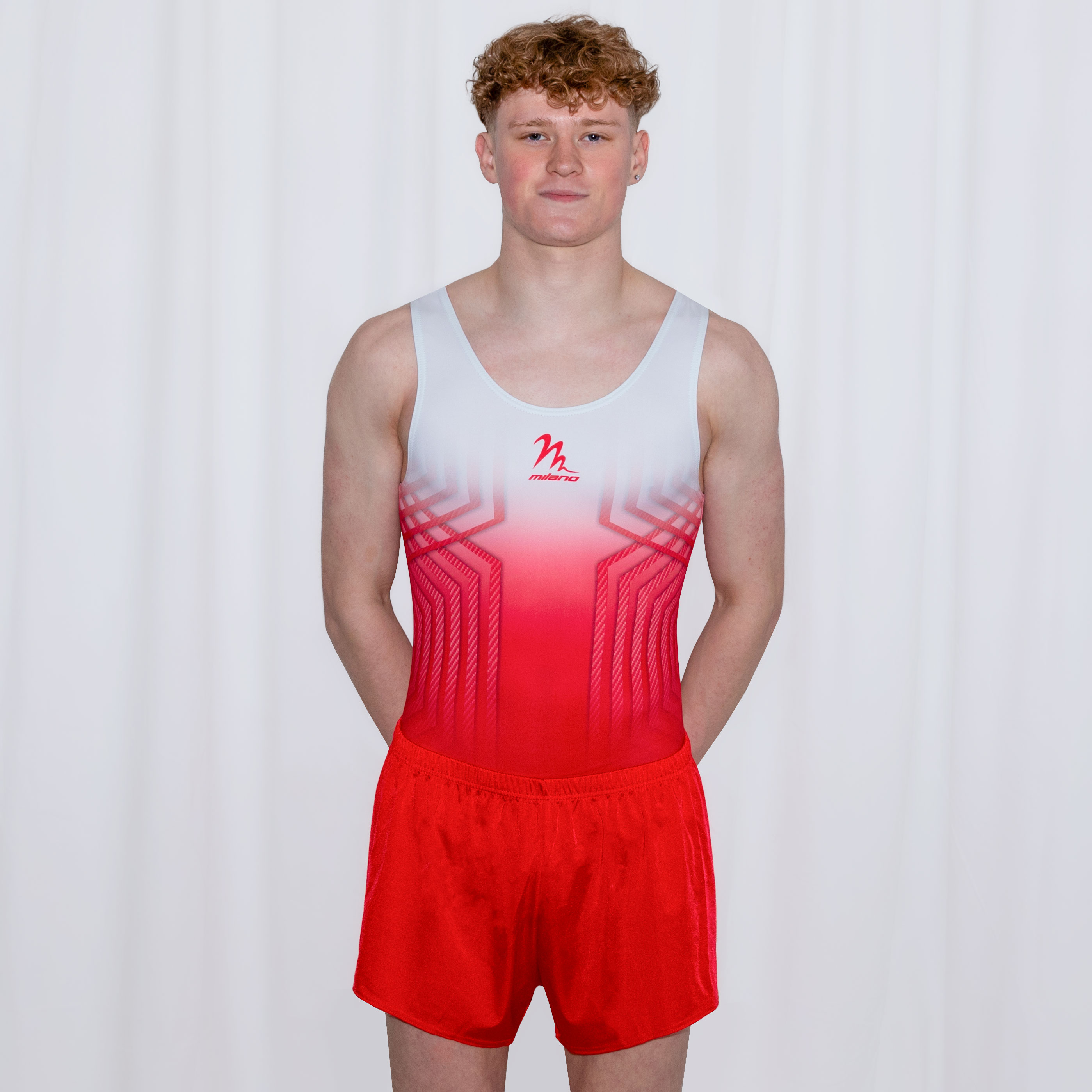 Carbon Fibre Red Mens & Boys Leotard