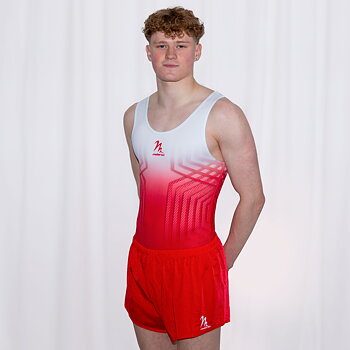 Carbon Fibre Red Mens & Boys Leotard