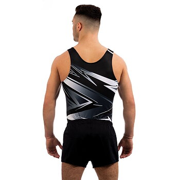 Tränings- & tävlingsbody herr, sublimerad lycra