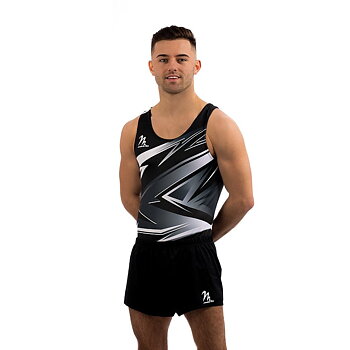 Tränings- & tävlingsbody herr, sublimerad lycra