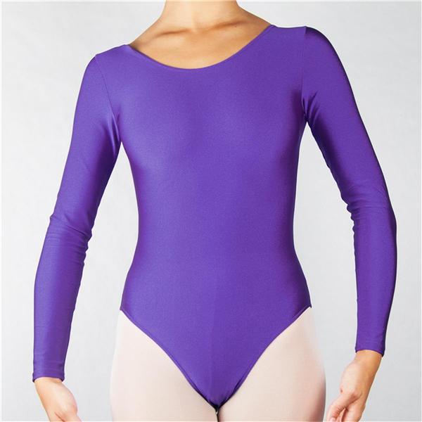 Gymnastikdräkt lång ärm, lycra, finns i flera olika färger - 4