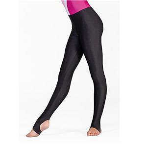 Tights med halvfot i lycra, silicon i midjebandet