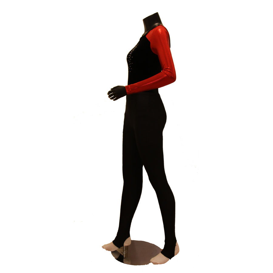 Tights med halvfot i lycra, silicon i midjebandet - 6