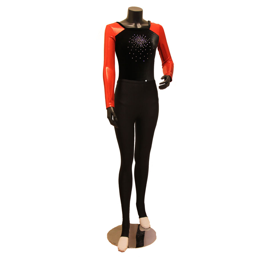 Tights med halvfot i lycra, silicon i midjebandet - 5