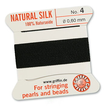 Pärlsilke Svart 0.60mm